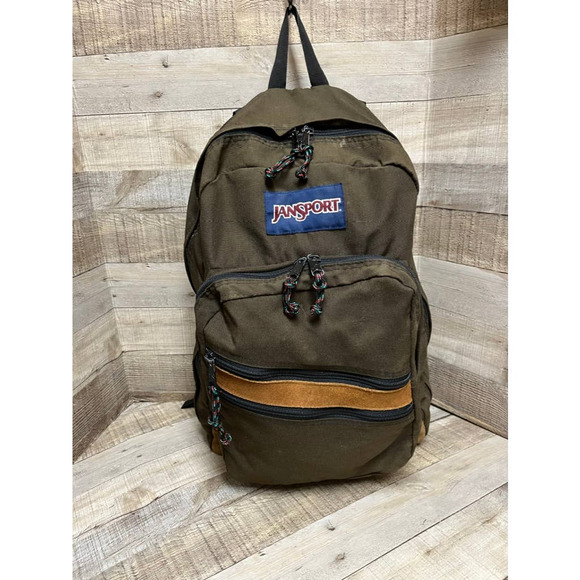 Jansport Bags Jansport Vintage Backpack With Leather Bottom Brown